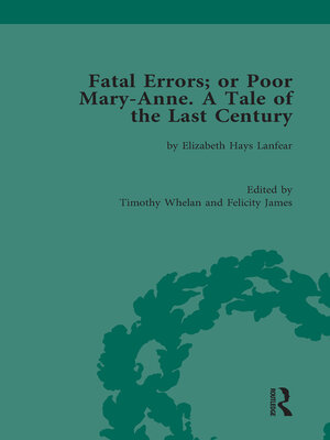 cover image of Fatal Errors; or Poor Mary-Anne. a Tale of the Last Century